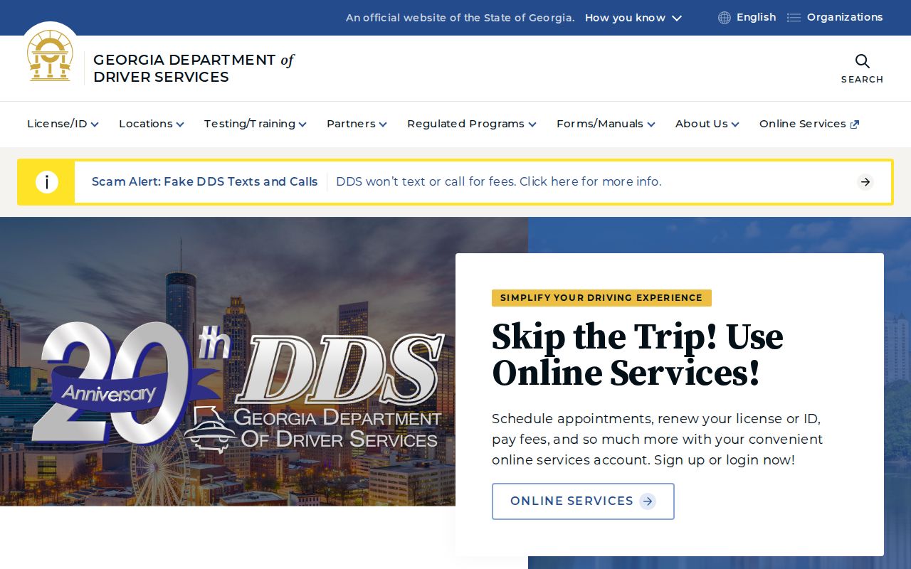 Georgia DDS boundary for Marion County traffic court records